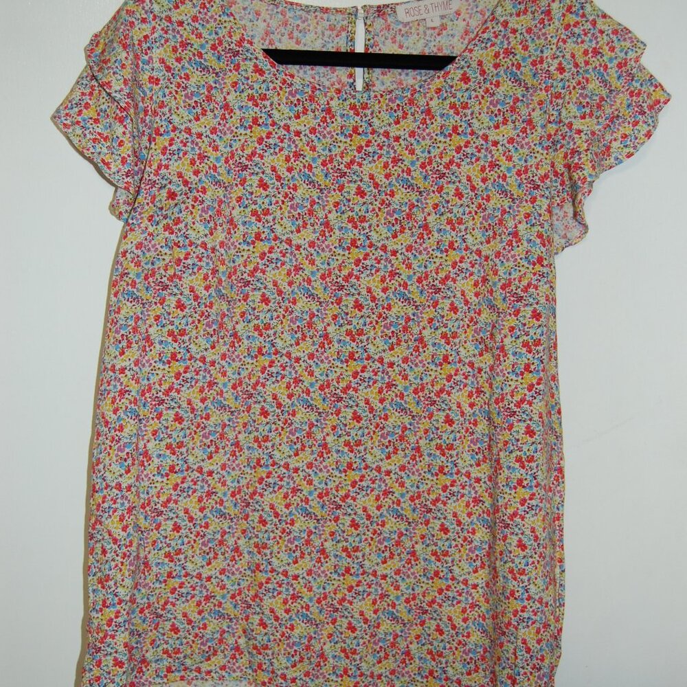 Rose and Thyme, floral blouse